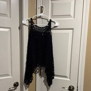 Black Crochet Tank Top